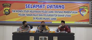 Ketua DPRD Muarojambi Hadiri Monev Studi Kekayaan Polsek Taman Rajo