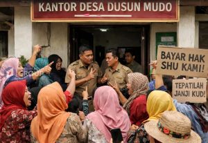 Viral di Tiktok, Ratusan Ibu-ibu di Dusun Mudo Demo Tuntut Pembayaran SHU KUD